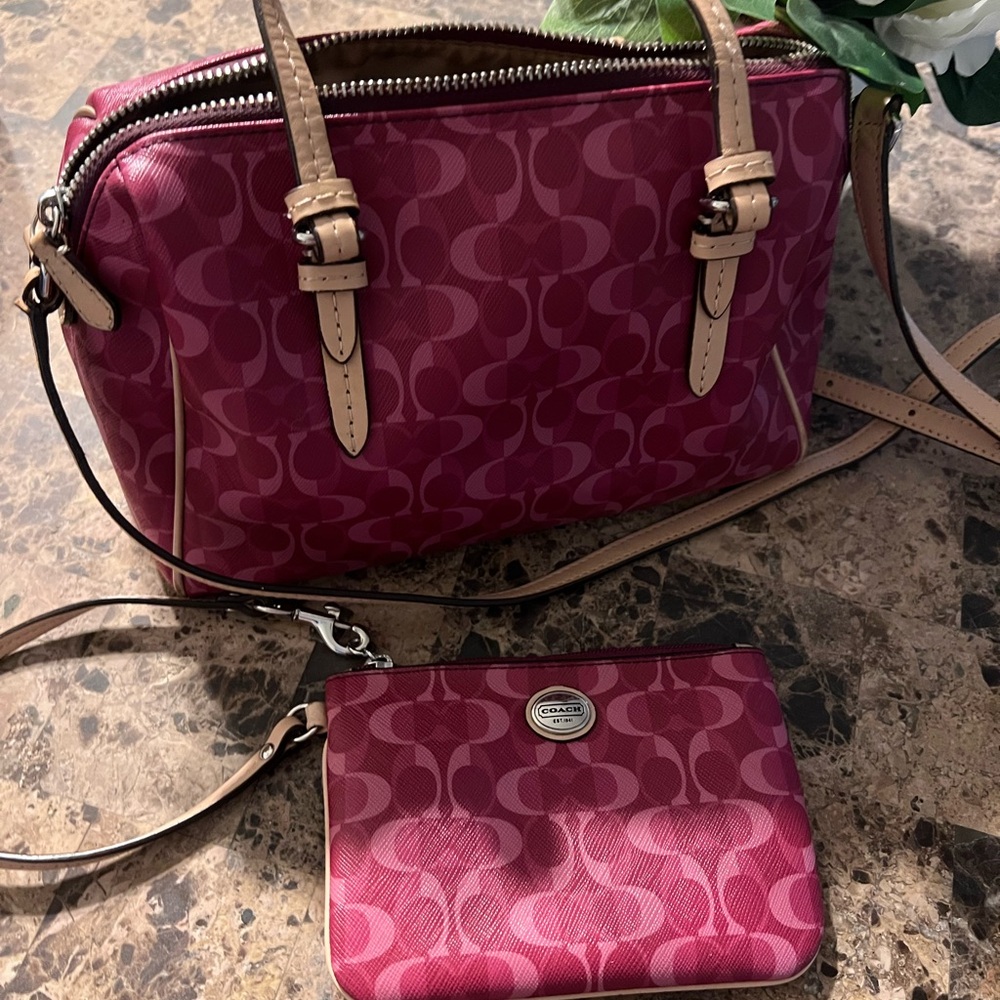 Coach Pink Women's Bag Set